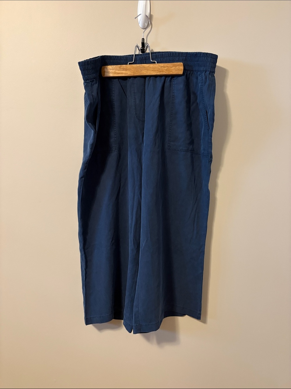 Hilary Radley Navy Wide-Leg Pants